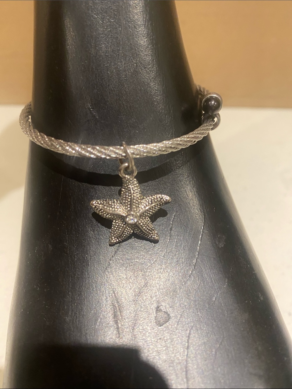Silver Starfish Charm Bracelet - Women's Beach Jewelry